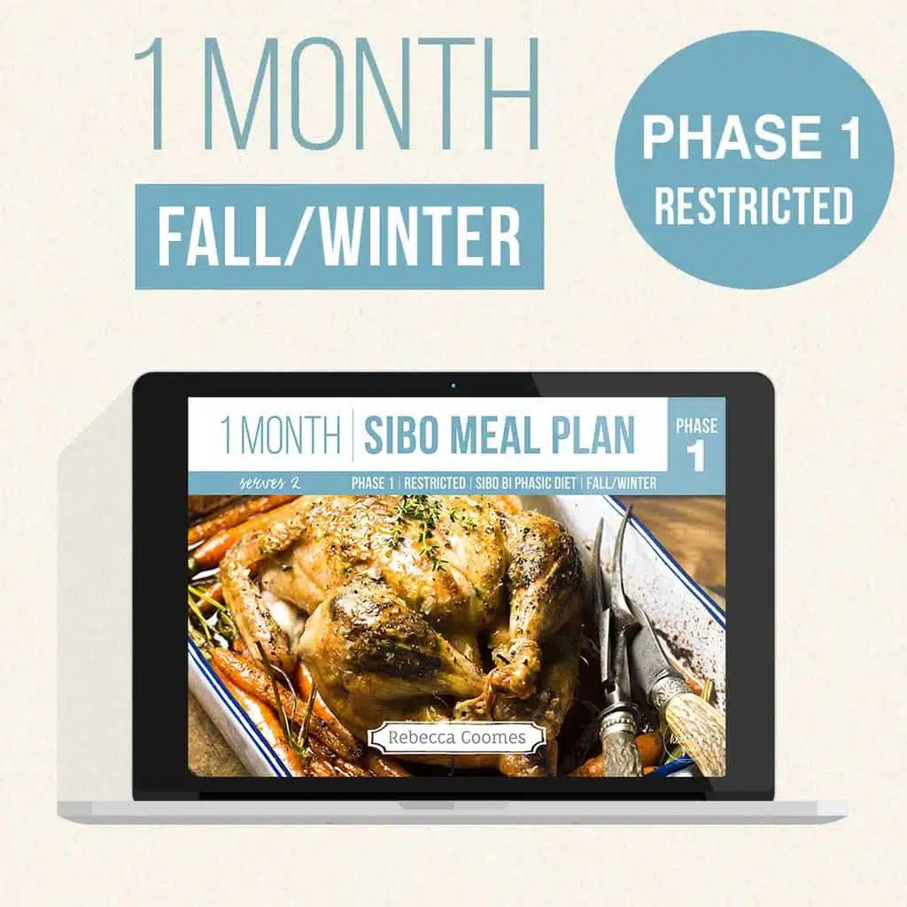 Monthly Sibo Meal Plans Covers Fall Winter