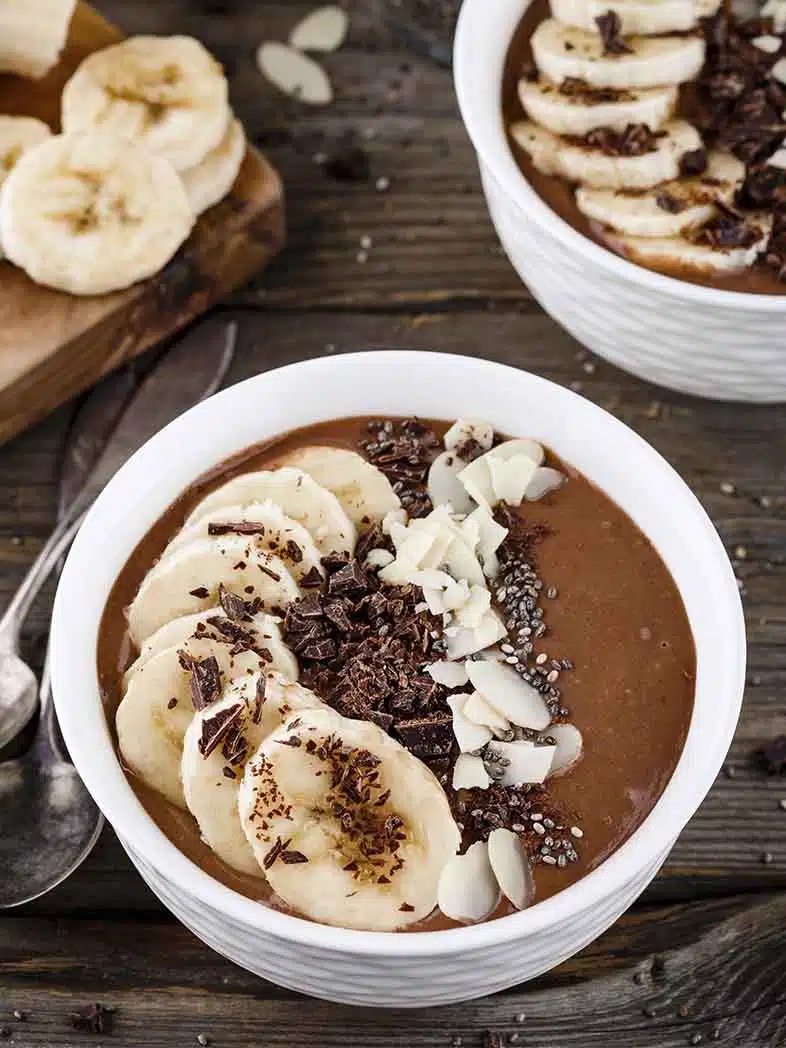 Chocolate Banana Protein Breakfast Bowl Recipe 786x1048