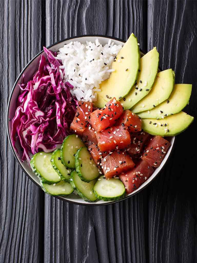 SIBO Tuna Poké Bowl - The Healthy Gut