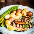 [web] Herb Crusted Grilled Chicken With Lemon Potatoes And Steamed Asparagus 786x1024 V2